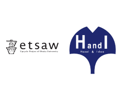 学生さんから出た「HandI」「etsaw」というブランド名のロゴも作成し、披露